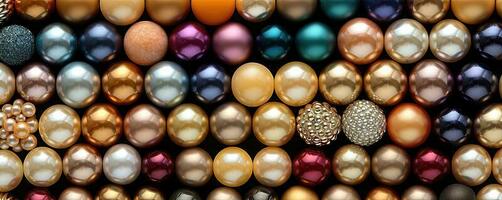 Multicolored beads background photo