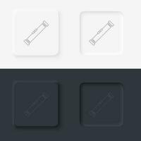 building, construction, industry, level, neumorphic style button vector