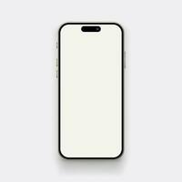 realistic front view new smartphone on white vector