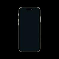 new realistic smartphone front with dark screen vector