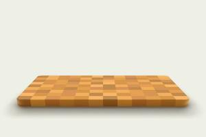 empty cutting board from various wooden pieces vector