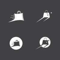 Shopping bag illustration logo vector