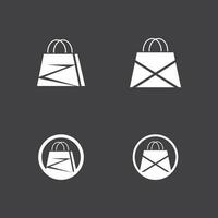 Shopping bag illustration logo vector