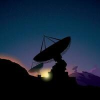 big space telescopes pointed to deep space vector