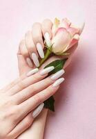 Stylish trendy female manicure. photo