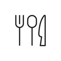 Utensil icon vector illustration. Vector utensil simple flat line style