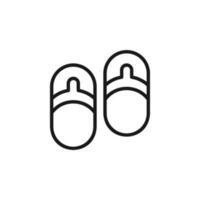 Beach flip flops icon vector illustration. Vector summer accessories simple flat line style.