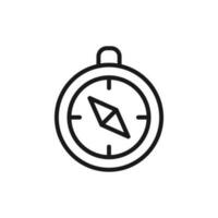 Compass icon vector illustration. Vector navigation simple flat line style