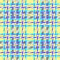 Seamless plaid textile of vector pattern check with a fabric background tartan texture.