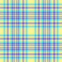 Seamless plaid textile of vector pattern check with a fabric background tartan texture.