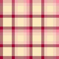 Check textile fabric of seamless vector background with a texture plaid tartan pattern.