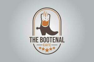 Bootenal cafe restauran logo design template element vector