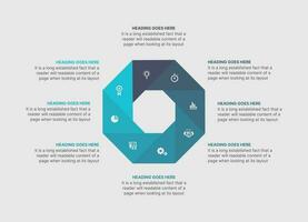 infografía, modelo diseño con 8 pasos o opciones, flujo de trabajo o proceso diagrama vector