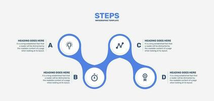 Four Options Circle Infographic Template Design vector