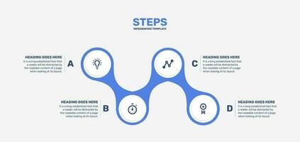 cuatro opciones circulo infografía modelo diseño vector