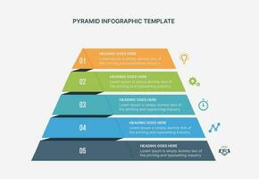 triángulo, pirámide gráfico infografía plano vector diagrama para presentaciones