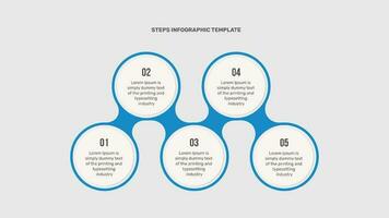 Five Options Circle Infographic Template Design vector