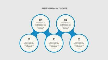 Five Options Circle Infographic Template Design vector