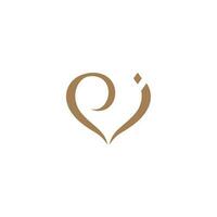 Logo Letter PJ ej Vector Love Luxury Design, minimalist stock