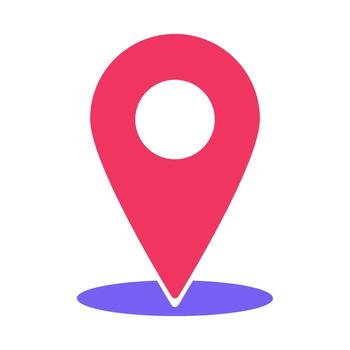 sólido cámping mapa puntero sencillo plano icono vector
