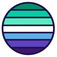 Trans Inclusive Gay Men LGBT Pride Flag Badge vector