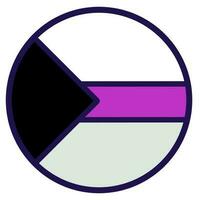 demisexual lgbt orgullo bandera festivo circulo Insignia vector