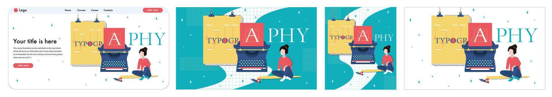 concepto 2d ilustración para educativo programa. ilustración con tipografía. plano ilustración para interfaz, sitio web o aterrizaje página. de moda vector estilo. gente. creando proceso