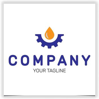 petróleo engranaje logo prima elegante modelo vector eps 10