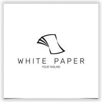 blanco papel logo prima elegante modelo vector eps 10