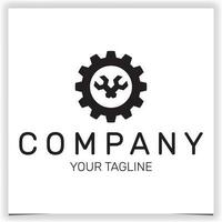 gear and wrench logo premium elegant template vector eps 10