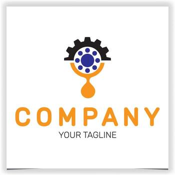 petróleo engranaje logo prima elegante modelo vector eps 10