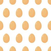 eggs seamless pattern on white background. Vector illustration