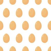 eggs seamless pattern on white background. Vector illustration