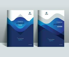 Blue Proposal Cover Design Template adept for multipurpose Projects vector