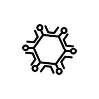 Circuit Electronic Icon Vector Template