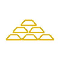 economy gold stack sign symbol vector