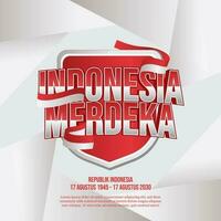 social media post banner greeting Indonesia independence day vector