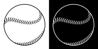 baseball sport ball icon in simple linear style. Team sports. Healthy lifestyle. Vector