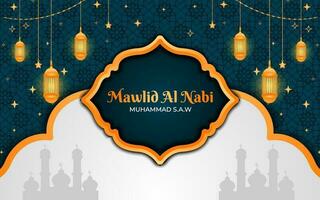 Mawlid Al Nabi Background vector