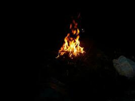 Fire in the dark photo