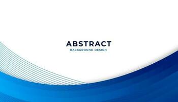 Abstract blue wavy business background. Vector illustration