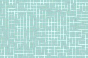 Hand drawn grid pattern background on a green background with pastel colors. Vector illustration