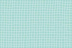 Hand drawn grid pattern background on a green background with pastel colors. Vector illustration