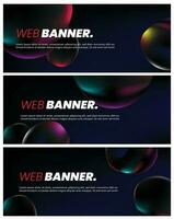 Abstract web banner design vector Set templates, horizontal header web banner. Modern abstract cover header background for website design, Social Media Cover advertising banner design