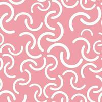 Seamless pattern with circle shape, white lines color on pink background. Vector illustration.