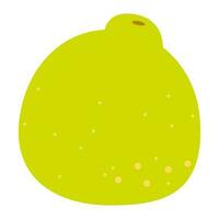 Cartoon cute bright colors fruits. Pomelo isolated on white background, flat design, vector, illustration, EPS10 vector