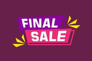 final sale banner design. Festive template can be used for invitation cards, flyers, posters. vector