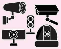 CCTV Camera surveillance security system monitoring vector