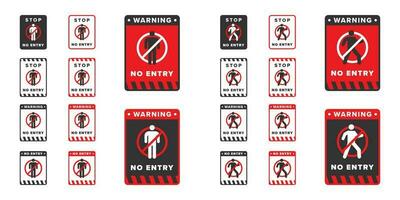 No entry icon sign vector design red color