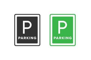 Parking icon vector